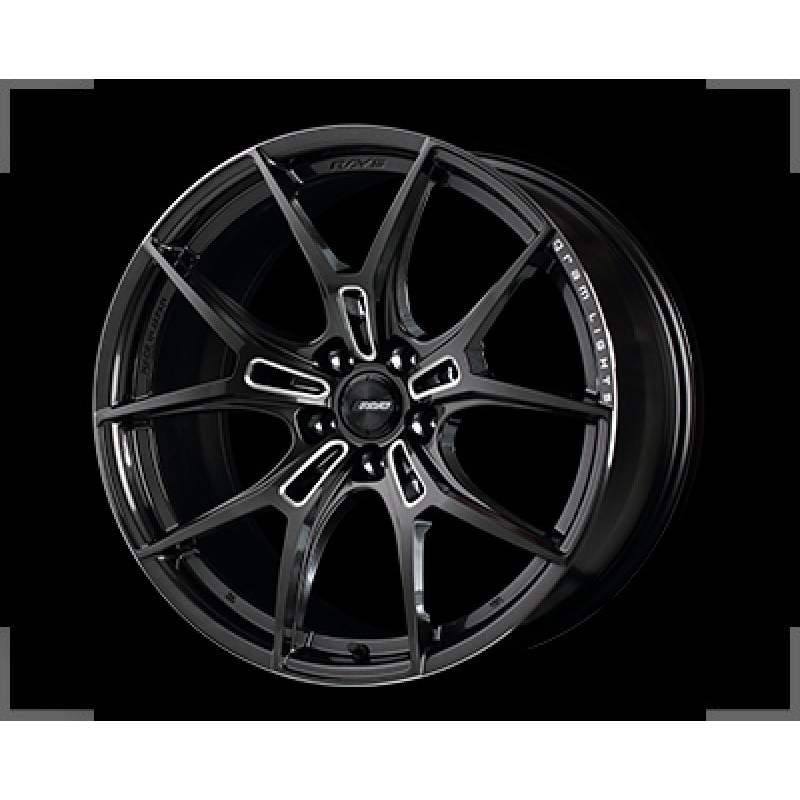 Gram Lights 57FXZ 19×9.5 +38 5-120 Super Dark Gunmetal & Machining Rim Edge DC Wheel