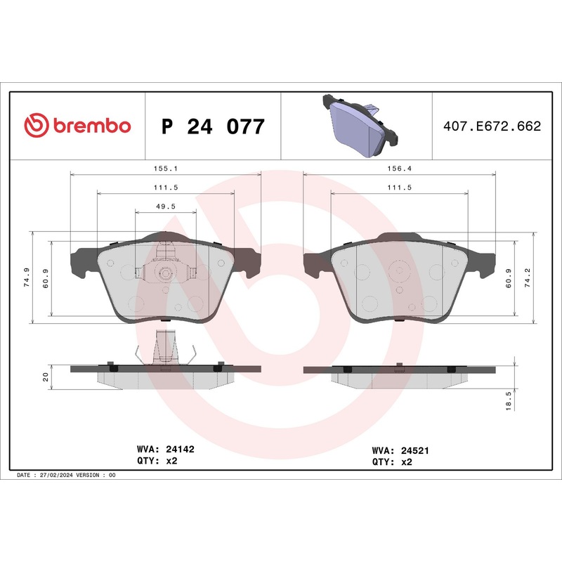 PRIME Low-Met Front Disc Brake Pad Set – P24077