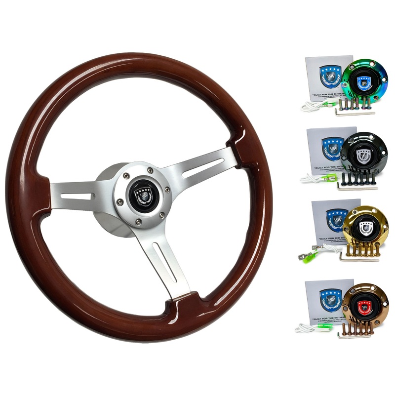 1990+ Nissan 300ZX Steering Wheel Kit | Mahogany Wood | ST3027S