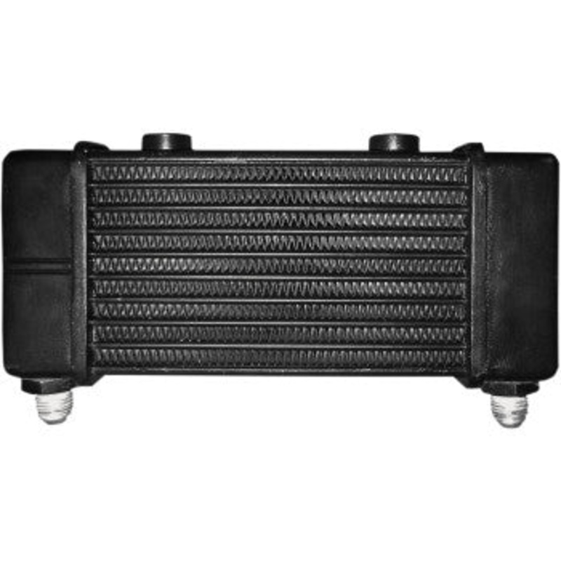 Universal Oil Cooler – 10-Row – Gloss Black by Jagg Oil Coolers