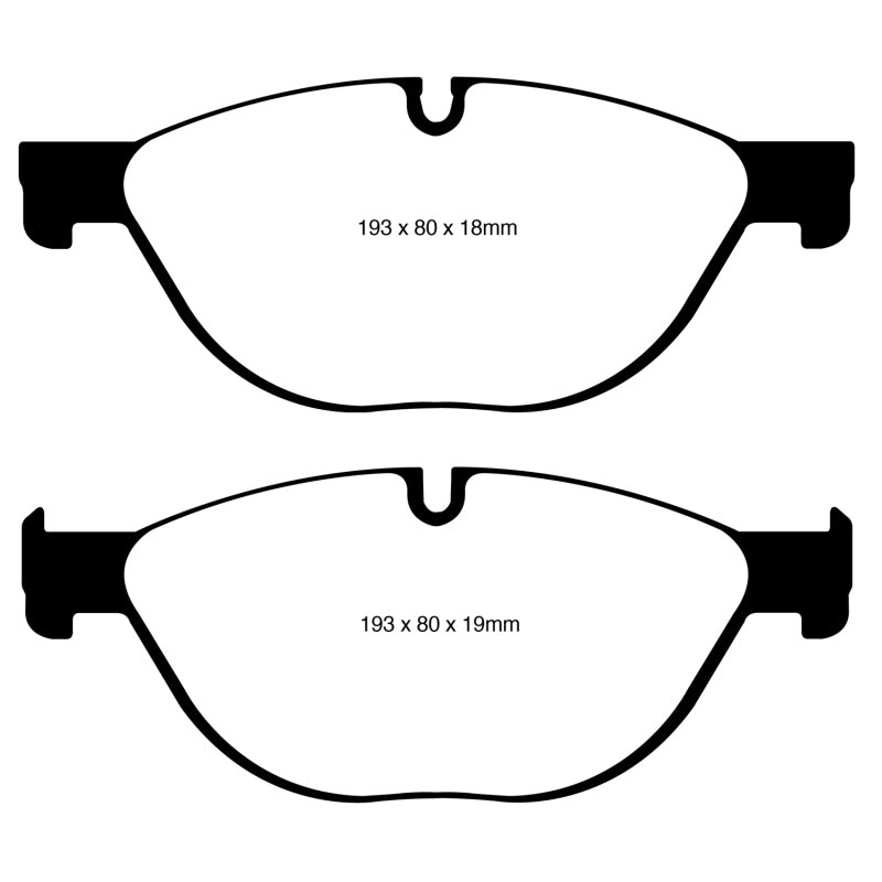 EBC 12-13 BMW 528 2.0 Turbo (F10) Performance Yellowstuff Front Brake Pads