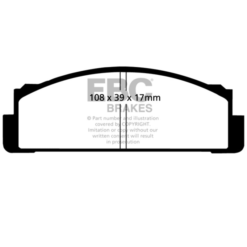 EBC 68-83 Fiat 124 1.6 Greenstuff Front Brake Pads