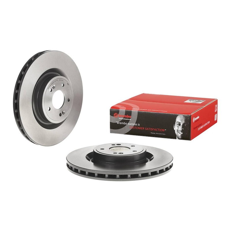 Brembo 19-21 Genesis G70/18-19 Kia Stinger Front Premium UV Coated OE Equivalent Rotor
