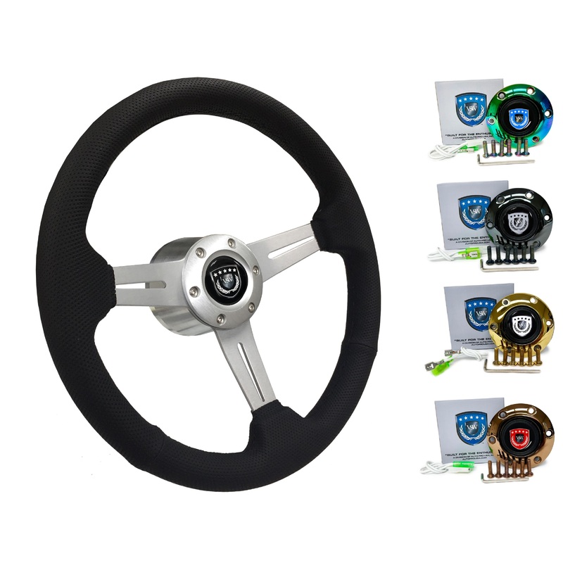 1999-04 Porsche 911 (996) Steering Wheel Kit | Perforated Leather | ST3587BLK-BLK