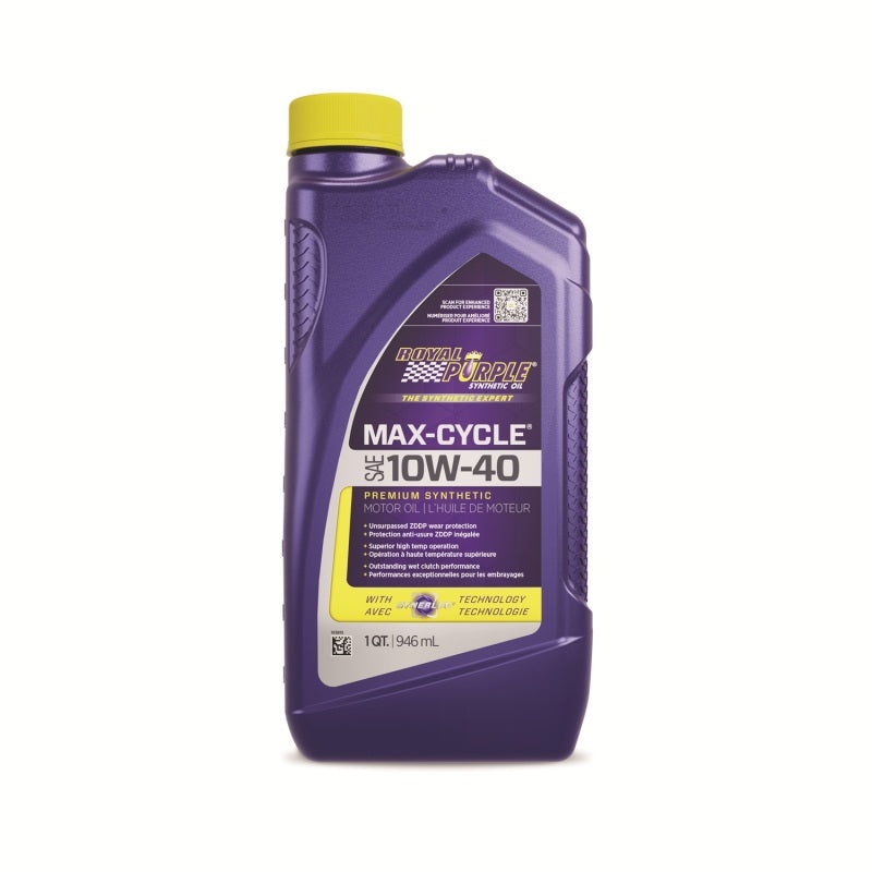 Royal Purple Max-Cycle Synthetic 10W-40 Motorcycle Oil (Canada) – 1 Quart