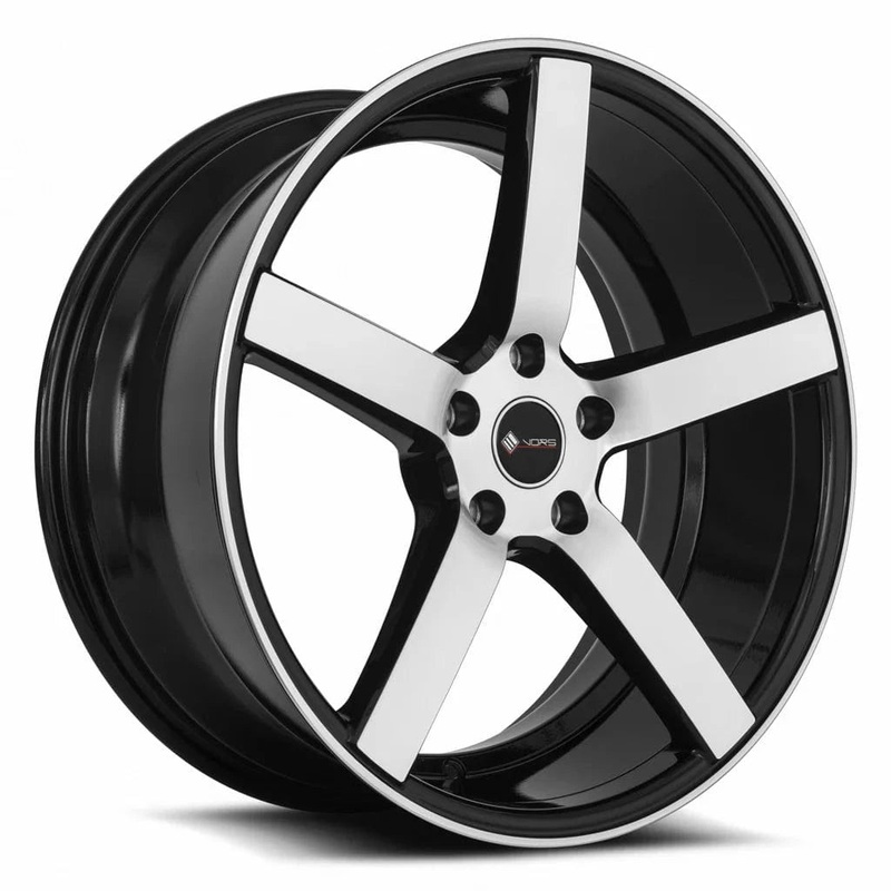 VORS TR5 20″ 5×110 Black Machined Face