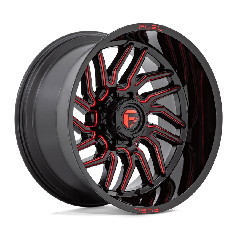 Fuel Wheels D808 Hurricane 22″ 6×139.7 Gloss Black Milled Red Tint