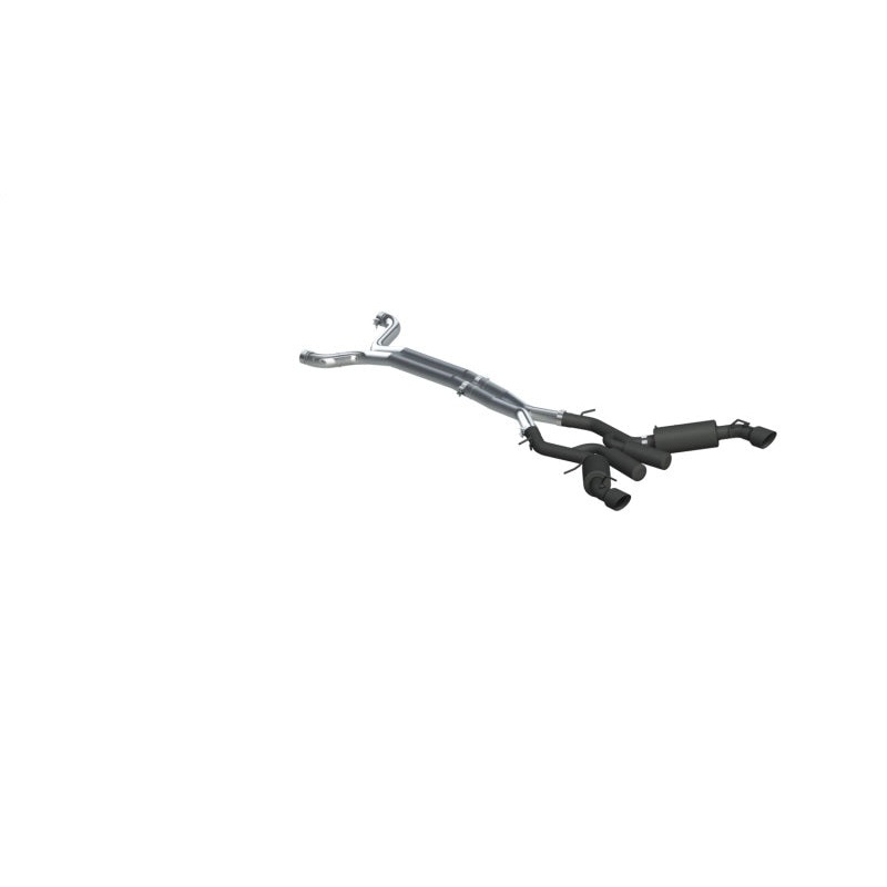 MBRP 16-19 Chevrolet Camaro SS 6 Speed 3in Dual Cat Back w/ 4.5in OD Tips – Black (Non NPP Models)