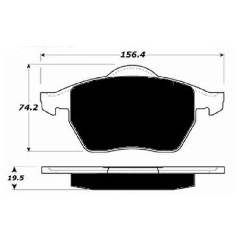 Porterfield Brake Pads for 1997 VOLKSWAGEN GOLF VR6
