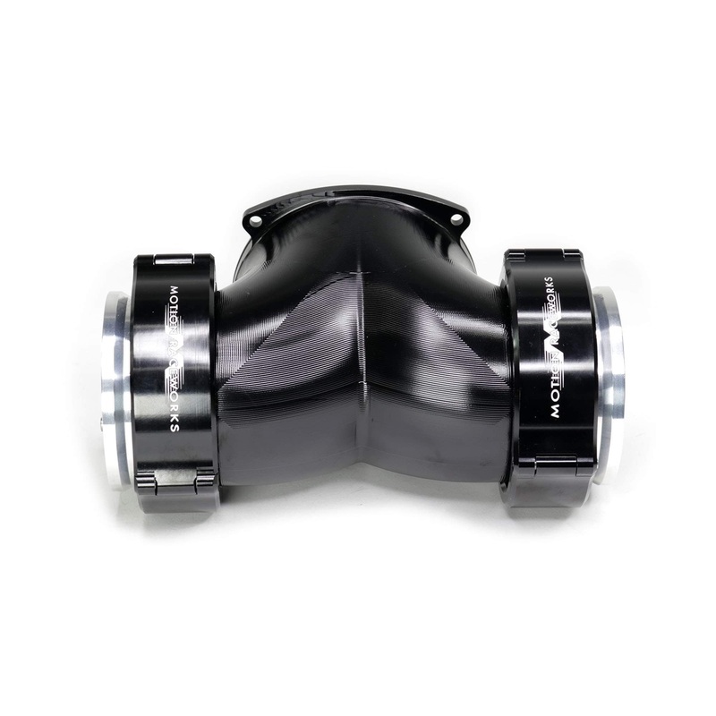 Attachment Only: 92mm TB Billet Dual ‘T’ 180 w/ 3″ Quick Seal – BLACK (10-14013BLK & 10-13013BLK)