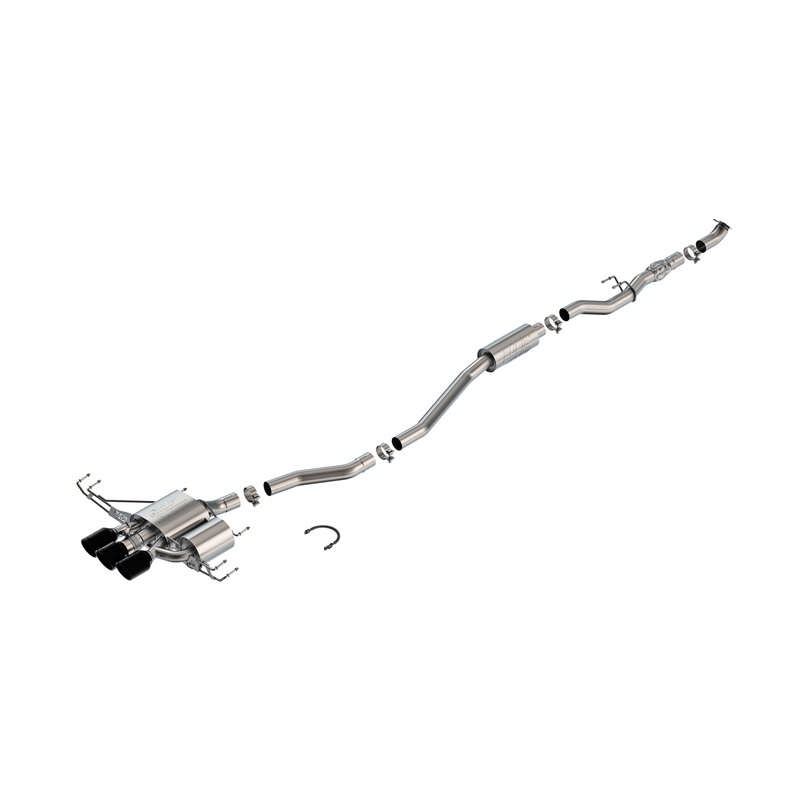 Borla MT ATAK Catback Exhaust w/ 4in Ceramic Black Tips | 2023+ Honda Civic Type-R (140927CB)