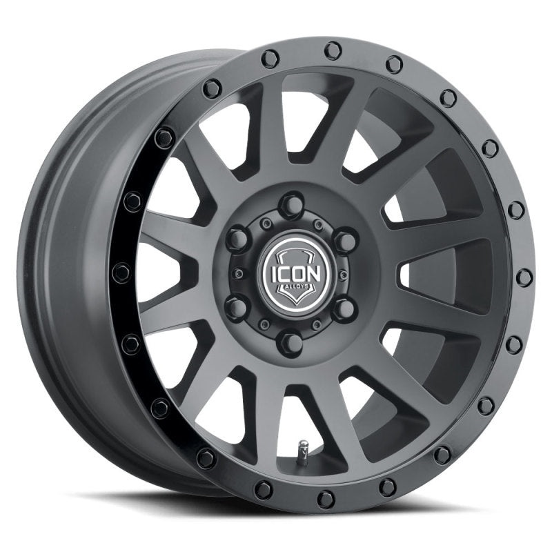 ICON Compression 18×9 6×5.5 0mm Offset 5in BS 106.1mm Bore Double Black Wheel