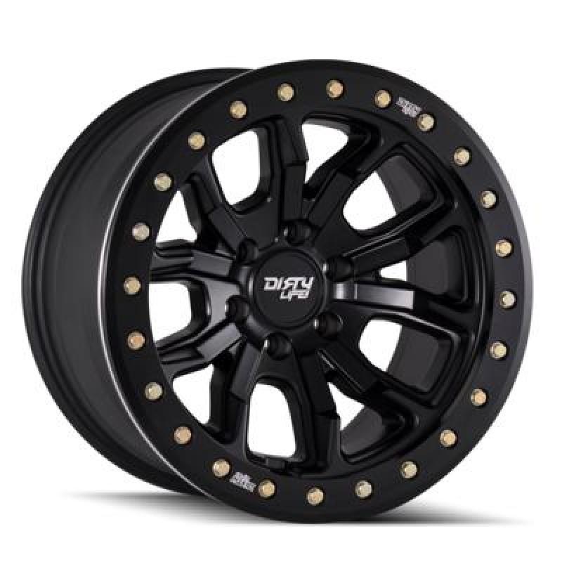 Dirty Life 9303 DT-1 17×9 / 5×127 BP / -12mm Offset / 78.1mm Hub Matte Black Wheel – Beadlock