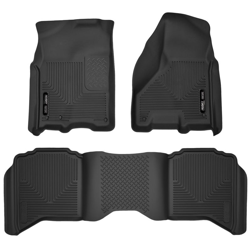 Husky Liners 09-18 Dodge Ram 1500 Crew Cab X-Act Contour Front & Second Seat Floor Liners – Black
