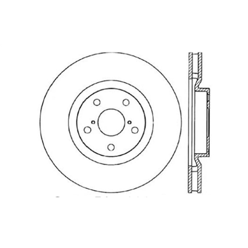 StopTech 5/93-98 Toyota Supra Turbo Right Front Slotted & Drilled Rotor
