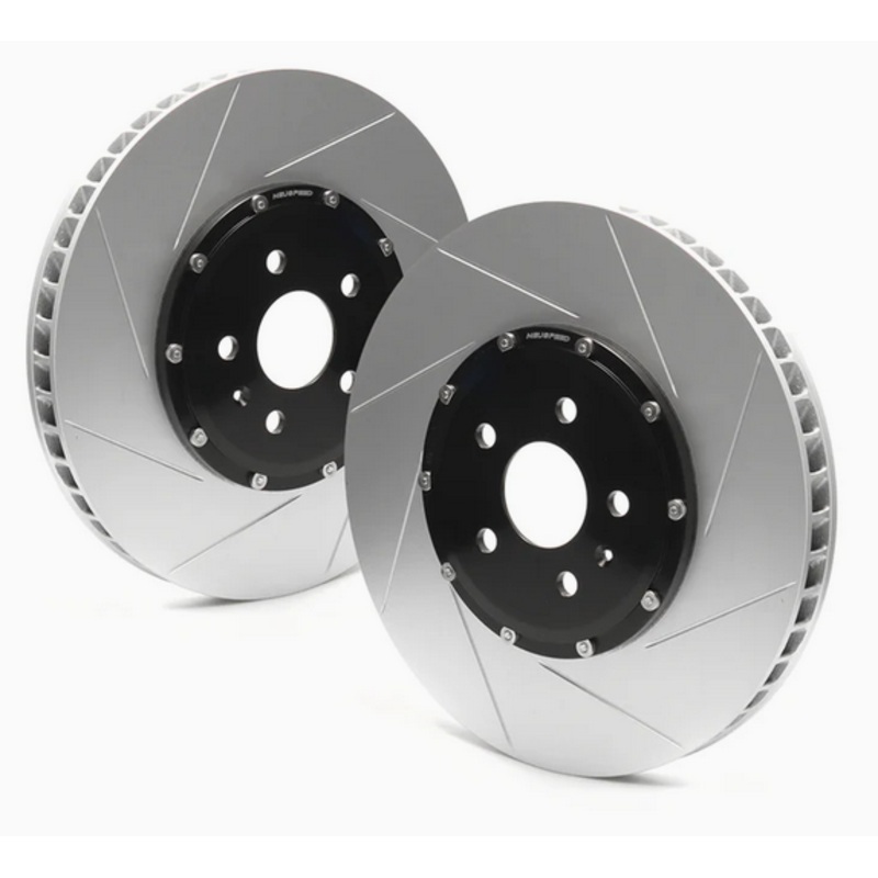 NEUSPEED 2-Piece Floating Brake Rotors | Front 357mm Slotted  MQBe Golf R Mk8, S3 8Y