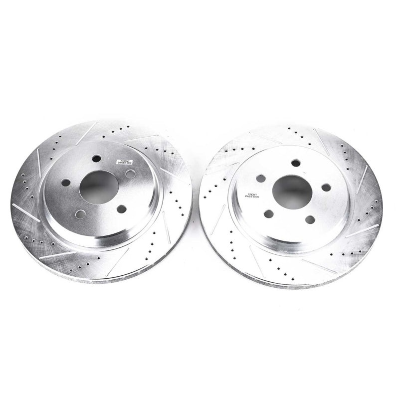 Power Stop Jeep Wrangler BBK Front Drilled & Slotted Rotor – Pair