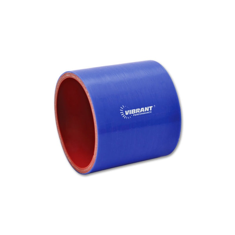 Vibrant 4 Ply Reinforced Silicone Straight Hose Coupling – 2.25in I.D. x 3in long (BLUE)