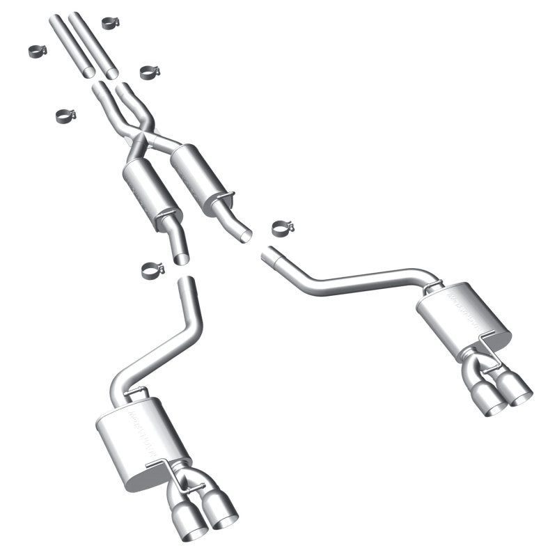 MagnaFlow Dodge Challenger 11-14 V6 3.6L Dual Split Rear Exit Stainless C/B Performance Exhaust