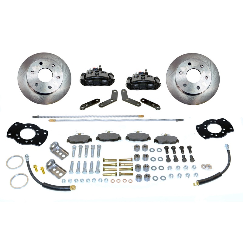 New Direct Fit Rear Drum to Disc Brake Conversion Kit. Black A126BK