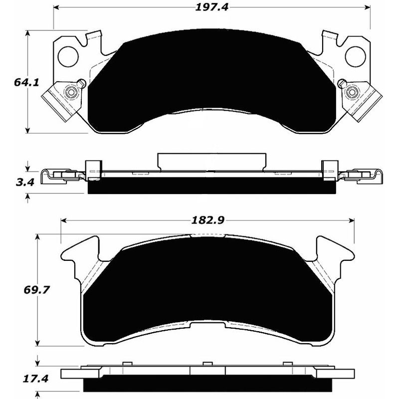 Porterfield Brake Pads for 1991 GMC SUBURBAN 2500 2WD