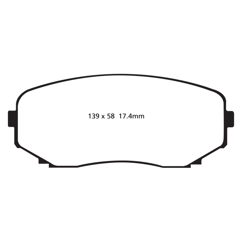 EBC 11-14 Ford Edge 2.0 Turbo Redstuff Front Brake Pads