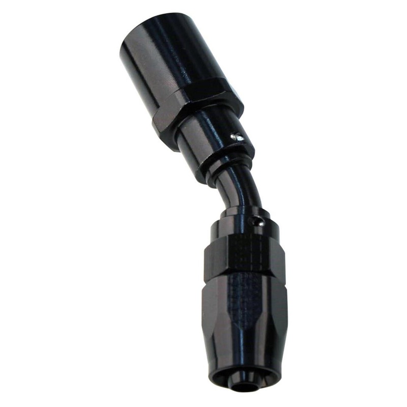 Fragola -6AN Pro-Flow x 30 Degree 3/8 EFI Quick Disconnect Hose End – Black