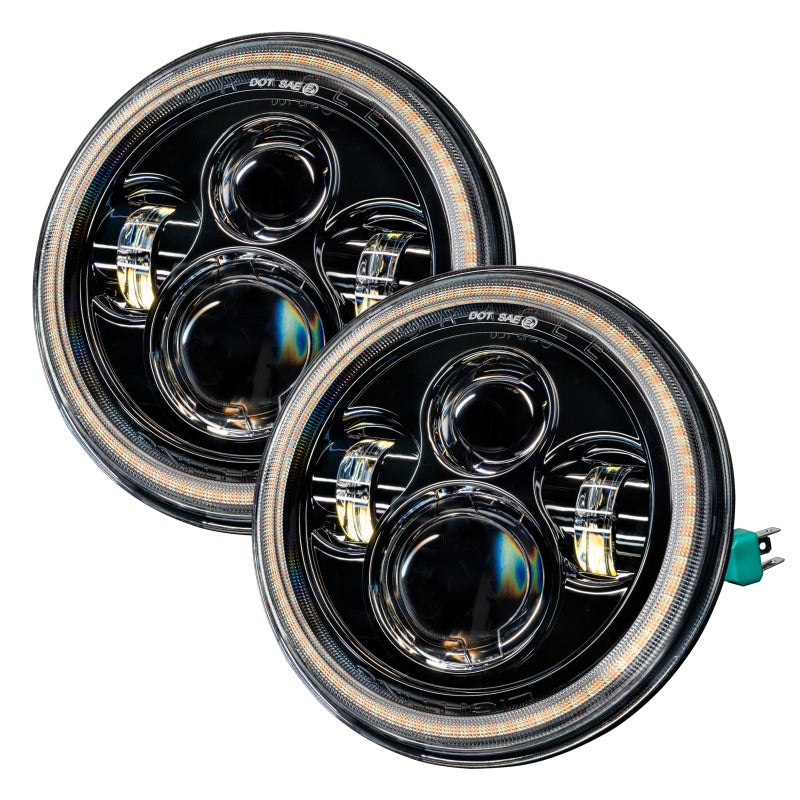 Oracle 07-18 Jeep Wrangler JK Switchback LED Halo Headlights – Amber/White – Switchback